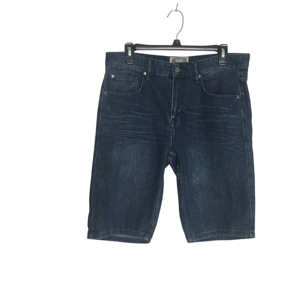 Jorts Mens 32 MBX Slim Denim Shorts Blue Dark Wash Relaxed Fit Casual - Picture 1 of 10